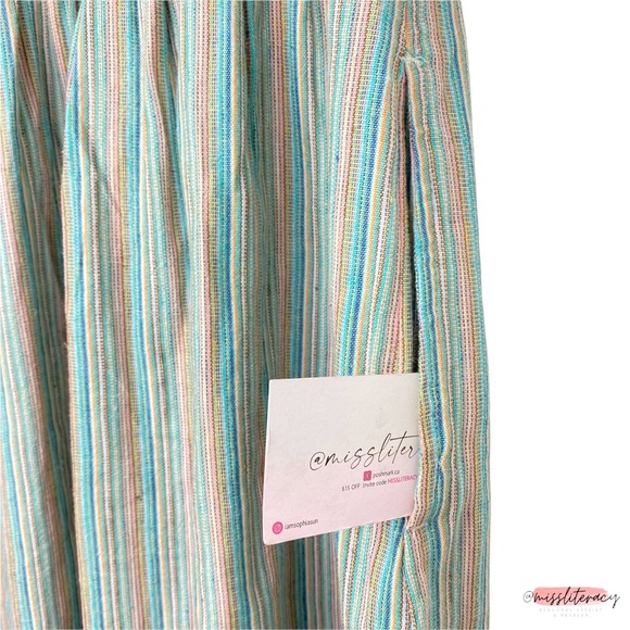 American Eagle AEO Ladies' Sundress Striped Smocked Button-Down Midi Dress XXS - Picture 8 of 12